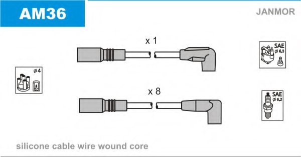 JANMOR AM36 Ignition Cable Kit